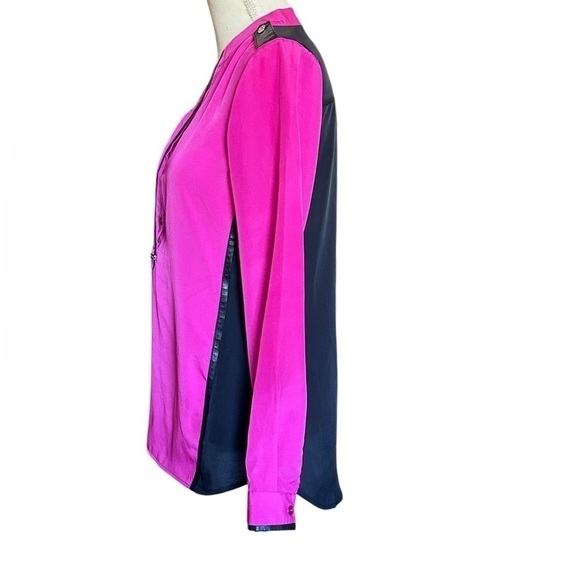 Michael Michael Kors Split Neck Blouse in Pink - Picture 2 of 4